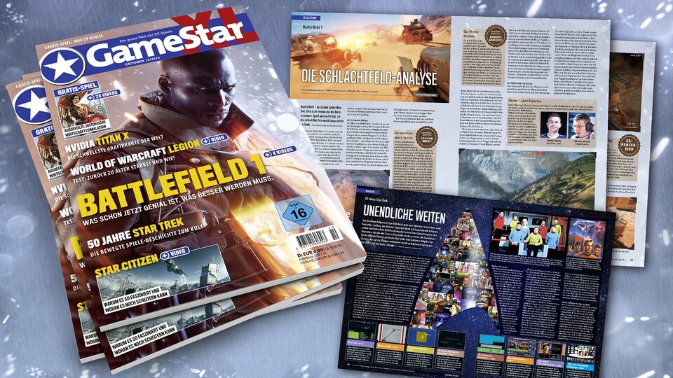 In der GameStar 10/16 nehmen wir Battlefield 1 aufs Korn.