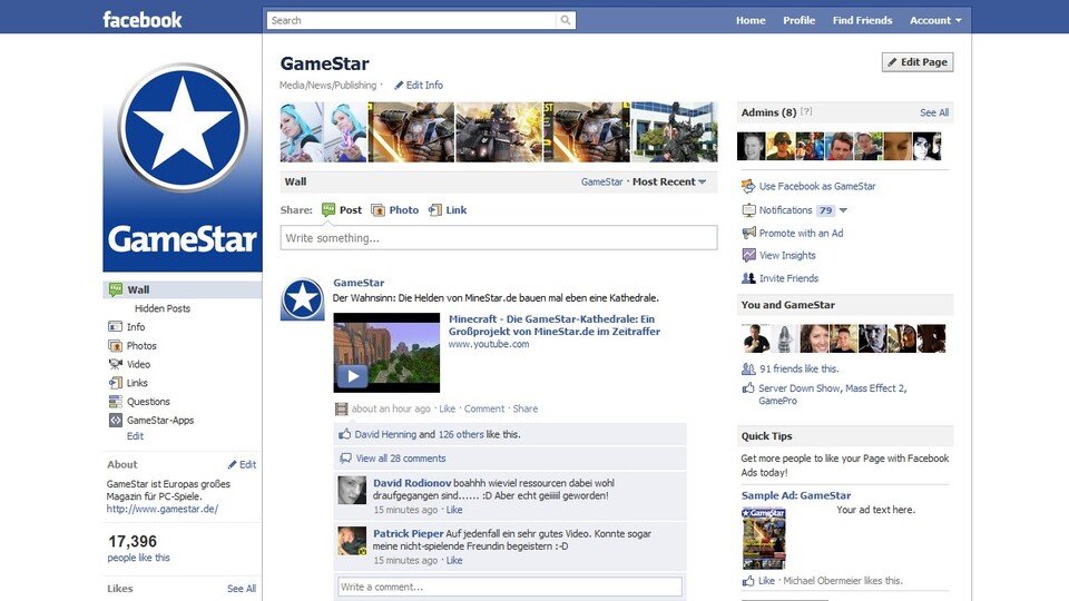 Auf der Facebook-Seite von GameStar.de erfahren Sie Aktuelles aus der Redaktion.