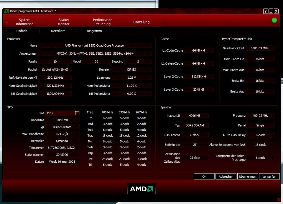 Mit AMD Overdrive lassen sich Phenom-Prozessoren sehr gut übertakten.