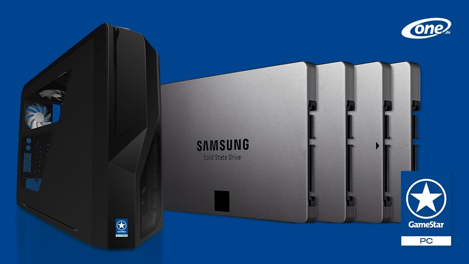 Zum gleichen Preis haben alle GameStar-PCs jetzt den doppelten SSD-Speicher: 500 statt 250, 250 statt 120 und 120 statt 60 GByte. 