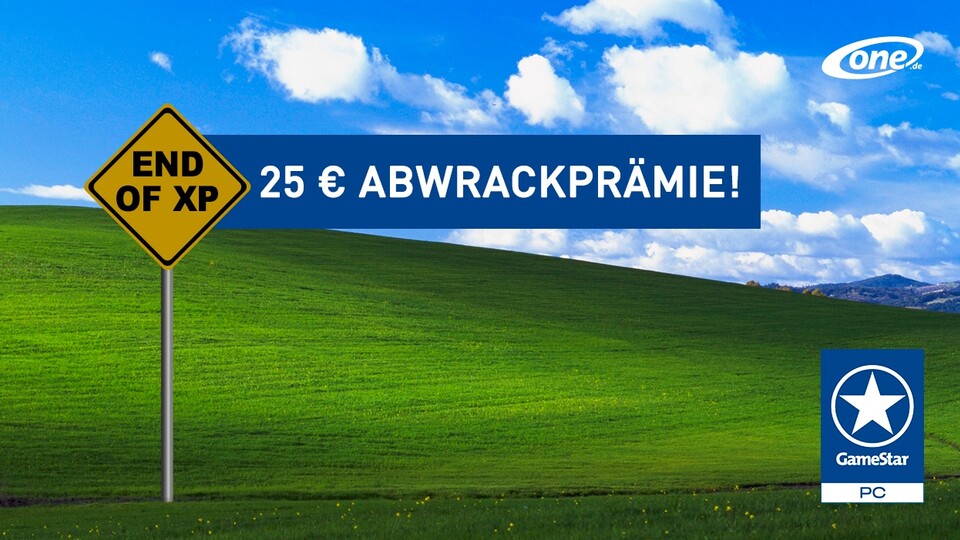 Nach dem offiziellen Ende von Windows XP gibt's noch bis zum 12. Mai eine Abwrackprämie in Höhe von 25 Euro. 