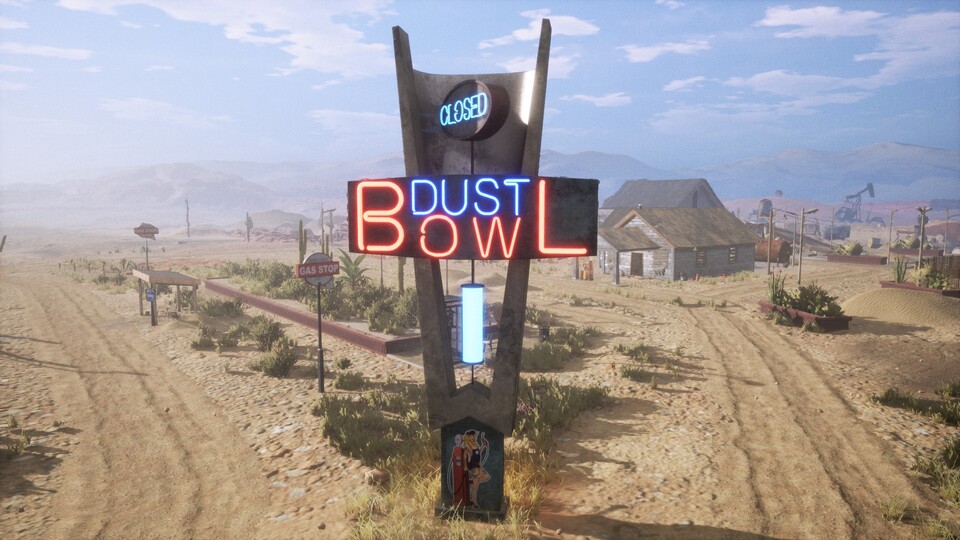 Willkommen im nirgendwo als neuer Besitzer des Dust Bowl auf der Route 66.