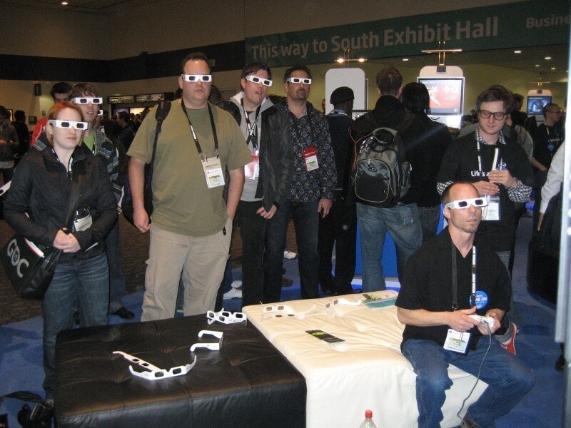 GDC 2010: Mit einem großen Stand versuchte Intel, die versammelten Spieleentwickler für 3D-Technologie zu begeistern.