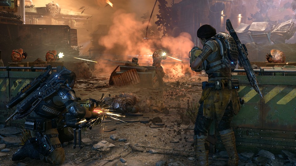 Gears of War 4 wird auf der Xbox und dem PC spielbar sein - aber nur als Download-Version.