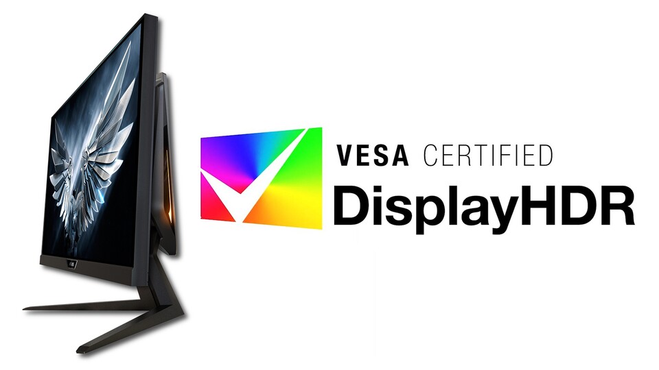Gigabyte hat für den FI27Q-P ein DisplayHDR-Zertifikat von der VESA erhalten, allerdings nur das mit den geringsten Anforderungen (DisplayHDR 400).