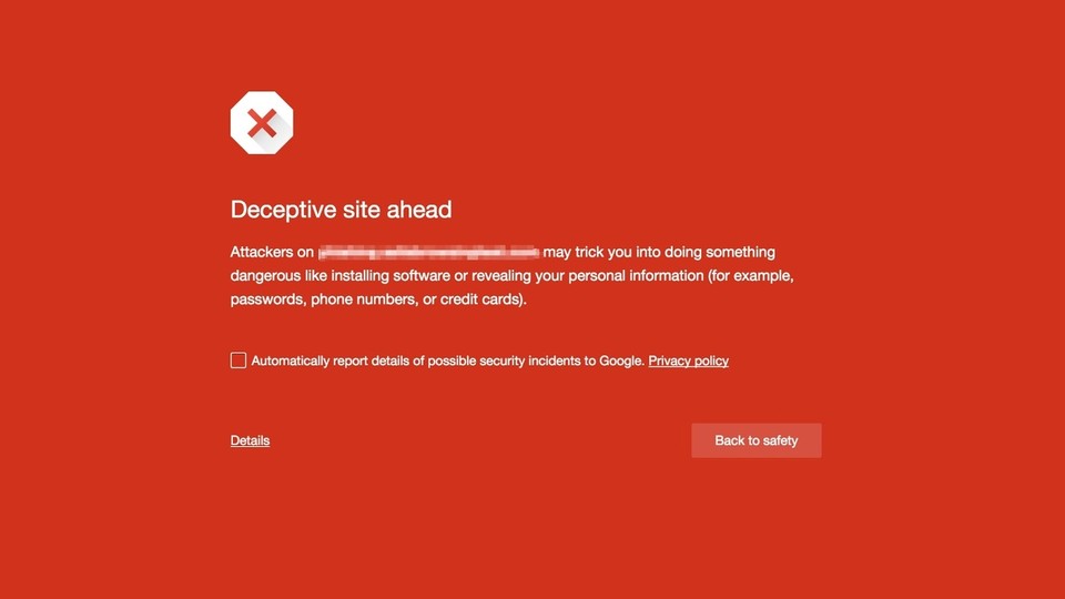 Google wird diese Warnung anzeigen, wenn Nutzer durch Meldungen getäuscht werden.