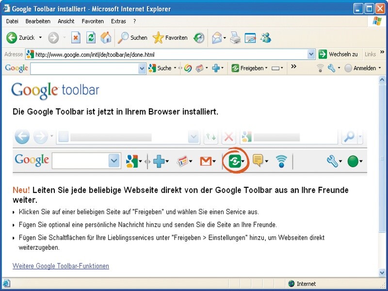 Umstritten: Die Google-Toolbar ist zwar sehr beliebt. Sie eröffnet dem Suchmaschinen-Giganten aber theoretisch weitere Möglichkeiten, Ihr Nutzungsverhalten zu protokollieren