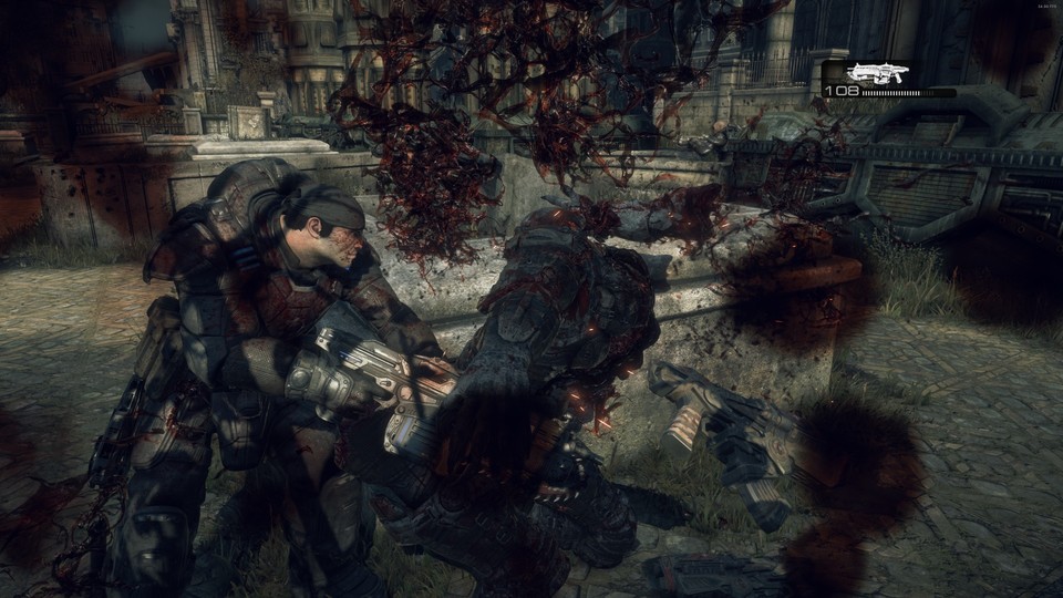 Auch wenn Gears of War nicht mehr auf dem Index steht, mangelt es der deutschen Version der Ultimate Edition nicht an Brutalität. Technisch basiert das Spiel auf der Unreal Engine 3.