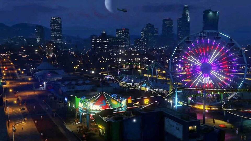 Der Pier von Los Santos: Nur ein kleiner Teil der riesigen Spielwelt von GTA 5.