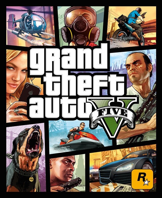 So sieht das Cover von Grand Theft Auto 5 aus.