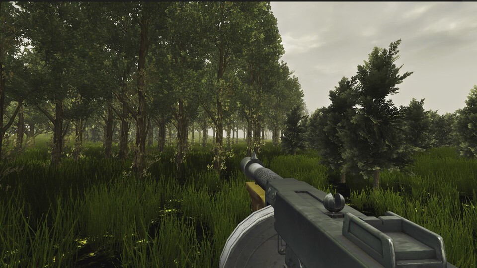 Nach Speedtree sieht das nicht wirklich aus, der Grass Simulator sieht aber auch im Allgemeinen nach nichts aus. Tatsächlich handelt es sich um einen Shooter und keine alberne Simulation.