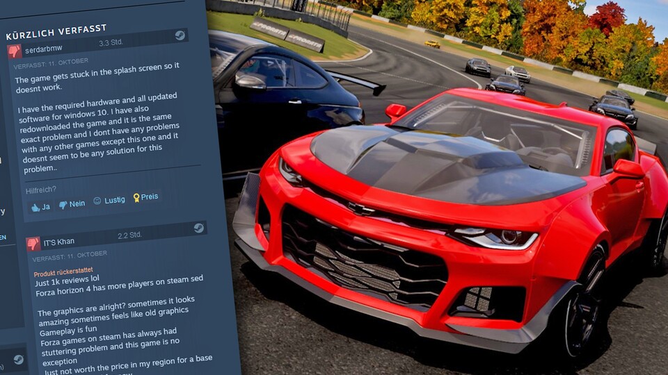 Forza Motorsport wird auf Steam in seine Einzelteile zerlegt. (Bild: Red TigerSteam)