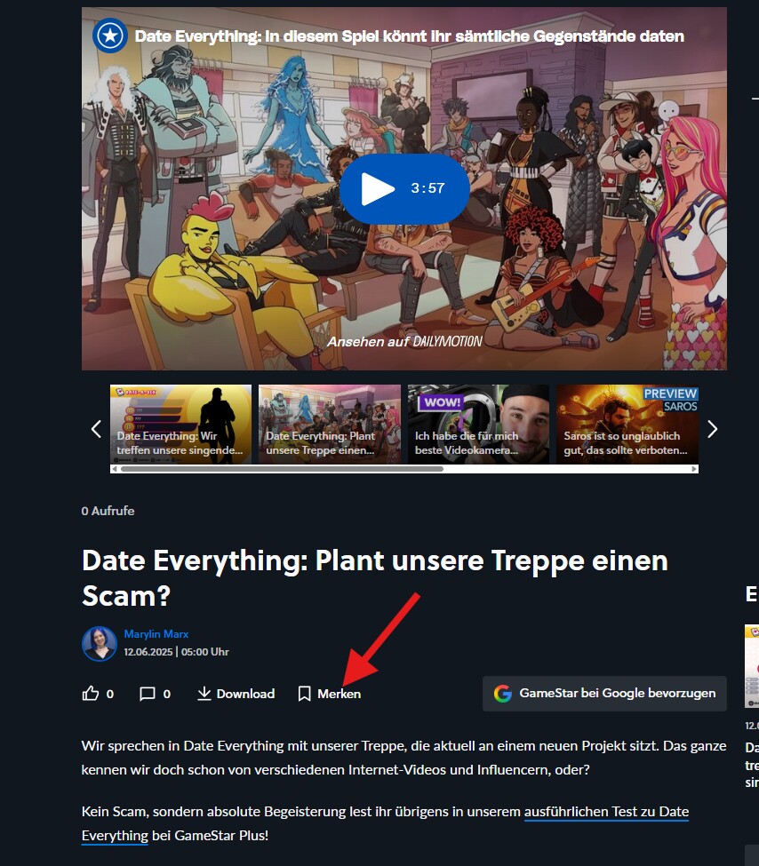 Nicht gemerkt