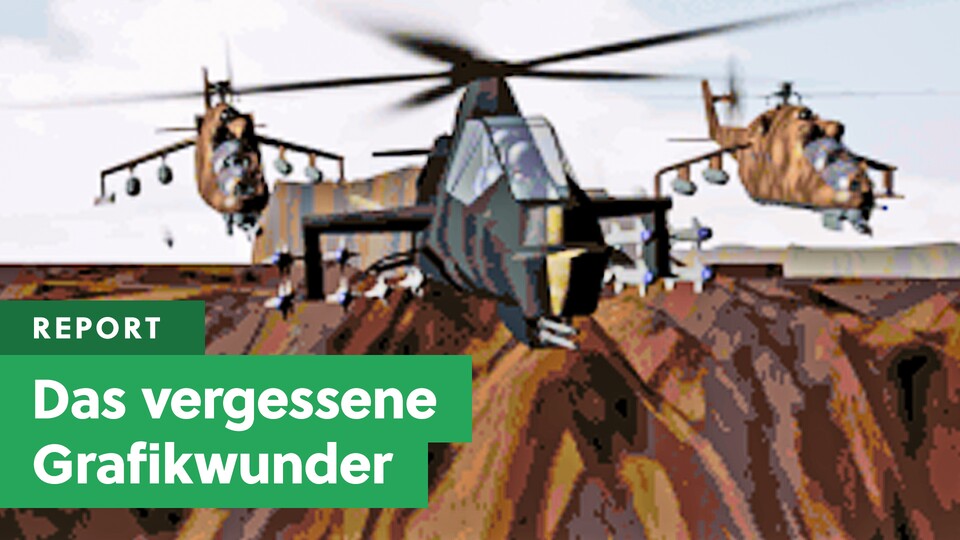 Helikopter-Aktion vor 3D-Landschaften, die sich niemand erträumt hätte: Comanche war ein Grafikwunder. Doch was steckt dahinter? Bei GameStar Plus erfahrt ihr es.