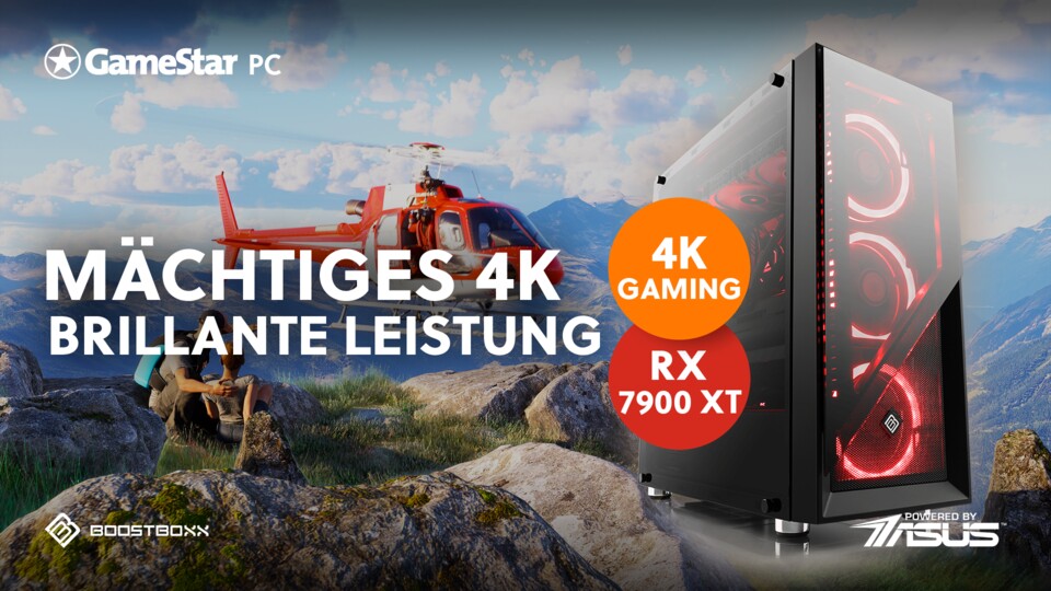 Der perfekte Preis-Leistungs-Gaming-PC für 4K-Power dank massiver 20 GB VRAM.