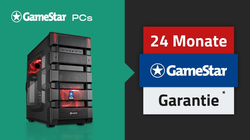 Bei allen GameStar-PCs gibt's jetzt mit 2 Jahre Garantie.
