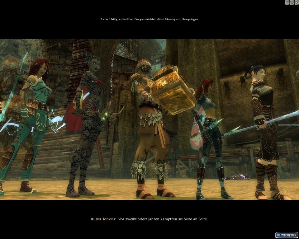 Wie schon in Guild Wars sind auch in Factions die Helden der Spieler in die Zwischensequenzen eingebunden.