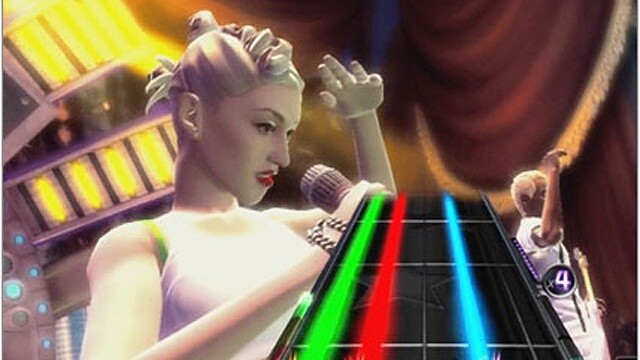 Die No Doubt Sängerin Gwen Stefani im Spiel Band Heros. 