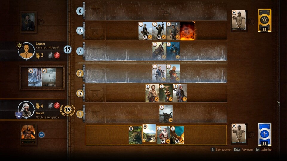 Von Anfang an alle Gwent-Karten in Geralts Ärmel.