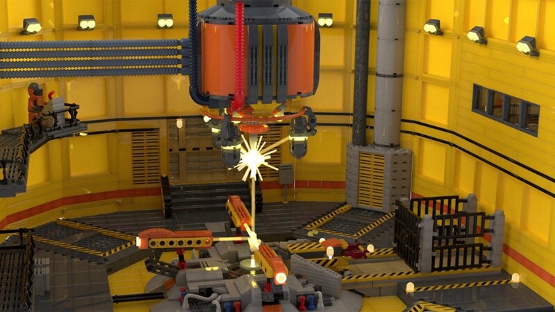 Die Black Mesa Test-Chamber aus Half-Life - nachgebaut in Lego-Steinen kurz vor Ihrer Zerstörung. Bild: Dorian Glacet