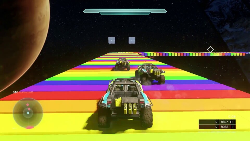 Coole Idee: Die Rainbow Road wurde im Forge-Editor von Halo 5: Guardians nachgebaut.