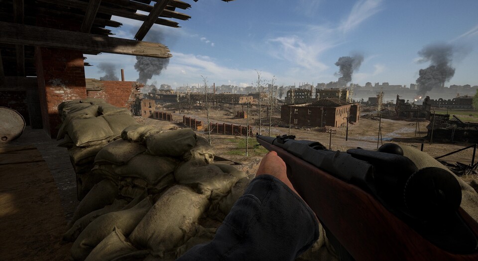 In den Ruinen Stalingrads können überall Scharfschützen lauern. Ich zum Beispiel.