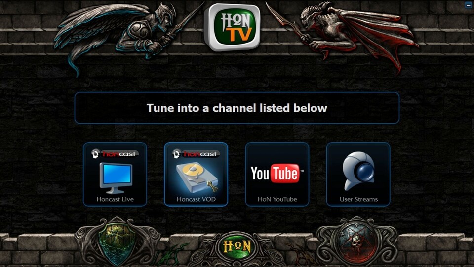 Livestream, Rückblicke, Youtube und User Streams: Eigentlich bietet HoN TV alles. Bis auf gute Videoqualität.