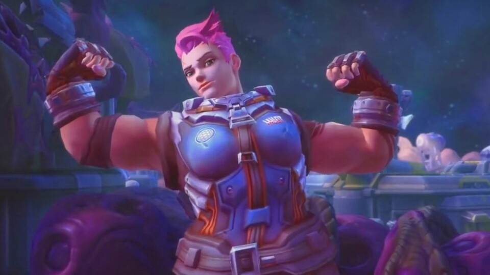 Die taffe Zarya gibt es jetzt auch als Tank-Heldin in Heroes of the Storm.