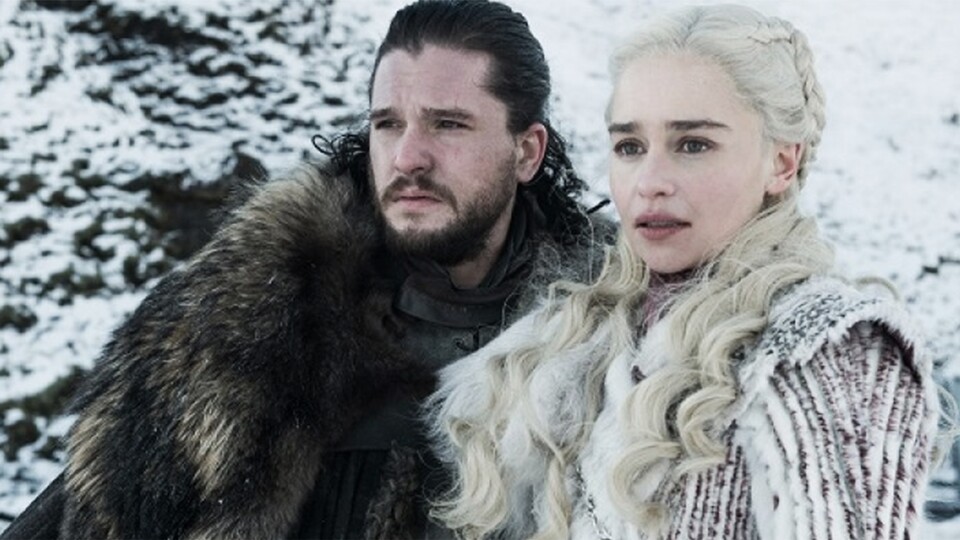 Jon Schnee und Daenerys Targaryen in Staffel 8 von Game of Thrones.