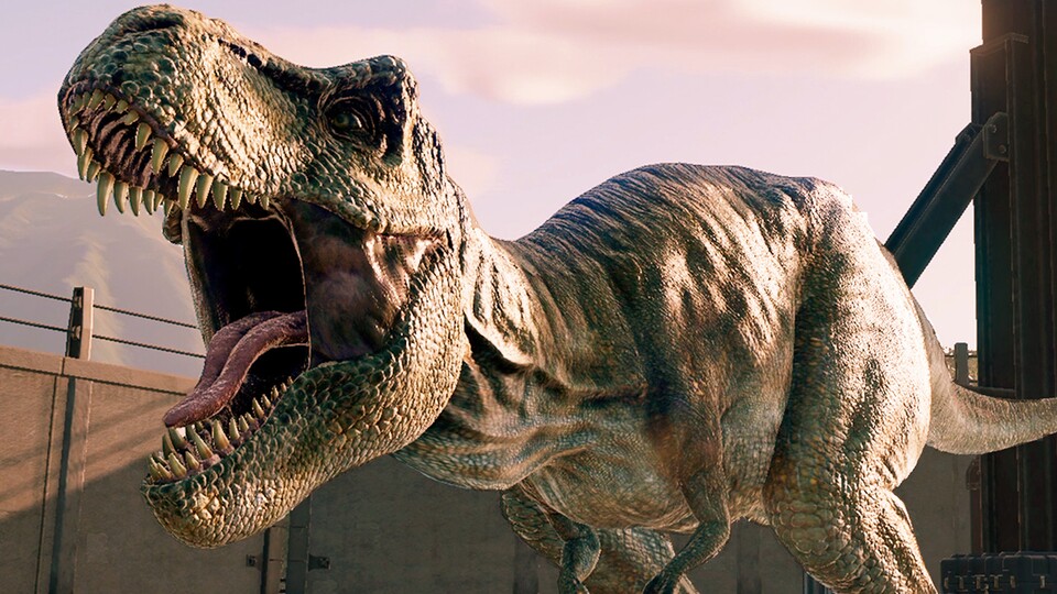 Mit kurzen Ärmchen und großem Maul beißen sich die Dinos aus Jurassic World Evolution einmal quer durch die Steam Charts.