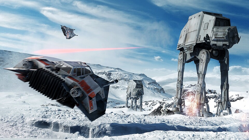 In Star Wars: Battlefront werden neben AT-STs und Speeder Bikes auch Schneegleiter und der Millennium Falcon steuerbar sein.