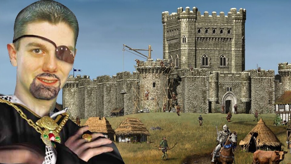 Dieses Bild von Heiko als Stronghold-Burgherr stammt aus der Titelstory der GameStar 11/2001. Die Frisur war damals voll gesellschaftsfähig. Ehrlich.