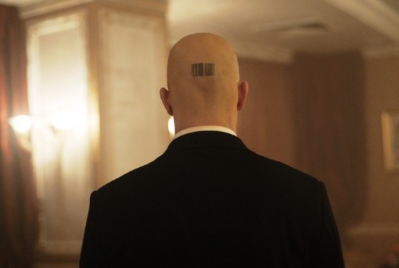 Timothy Olyphant übernimmt im Film die Rolle des Agent 47. Der Barcode ist sein Markenzeichen.