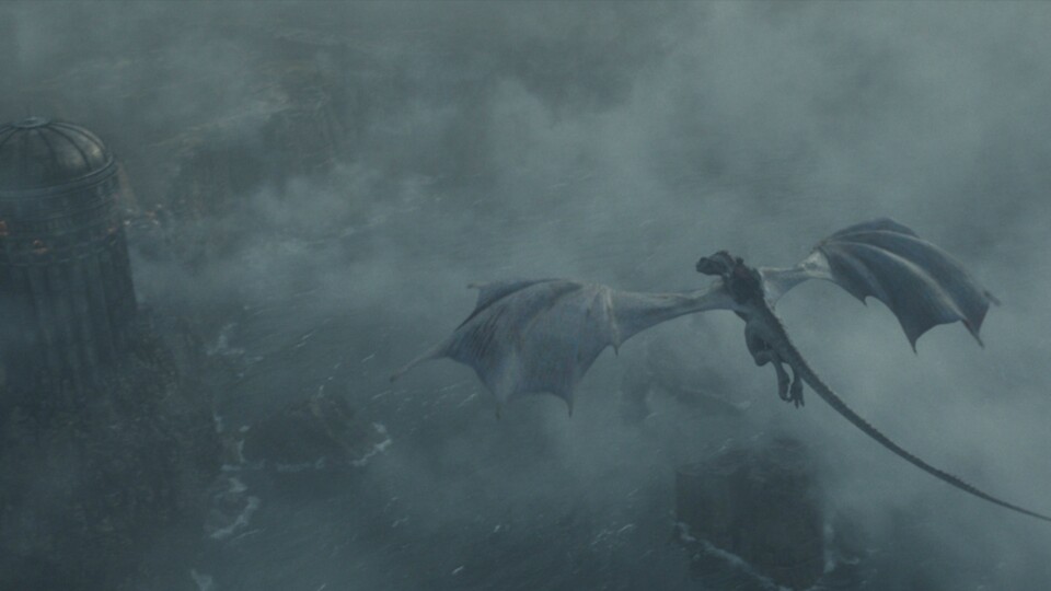 Lucerys erreicht Sturmkap, trifft aber dort zu seinem Unglück auf Aemond. Bildquelle: HBO