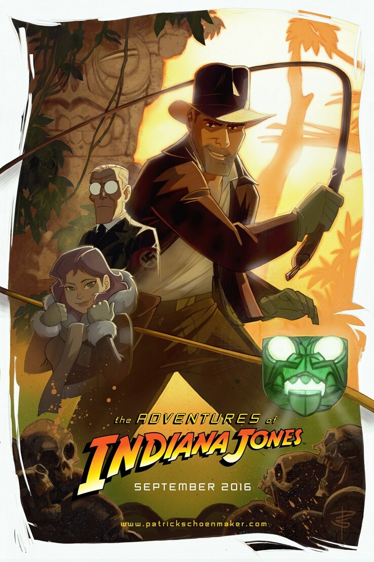 Poster zur Serie The Adventures of Indiana Jones by Patrick Schoenmaker.
