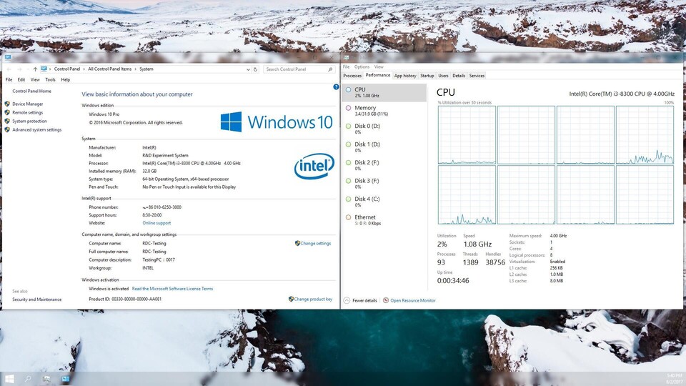 Dieser Screenshot eines Intel Core i3 8300 ist vermutlich ein Fake. 
