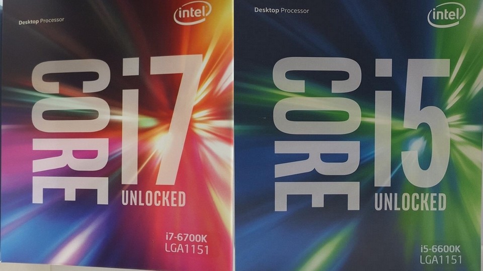 Intel setzt auf bunte Skylake-Verpackungen. (Bildquelle: Techpowerup)