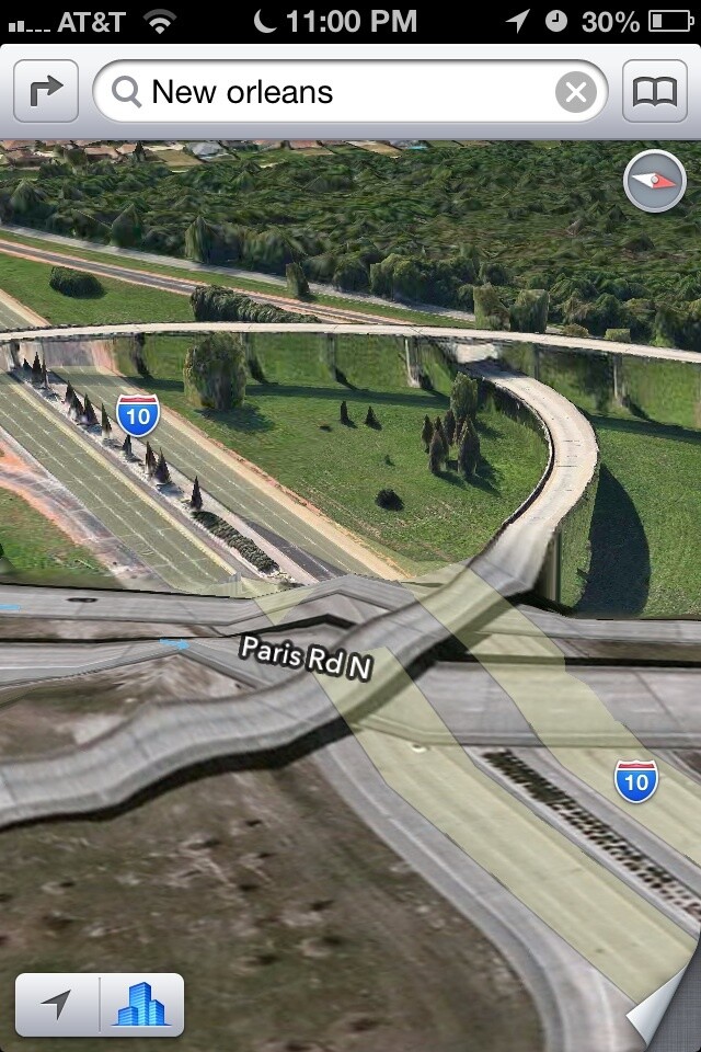 Kuriositäten wie diese Seekrankheit hervorrufende Brücke gibt es in Apple-Maps zuhauf.