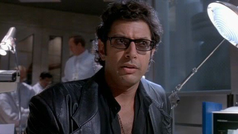 Jeff Goldblum als Dr. Ian Malcom im Kultfilm Jurassic Park. 