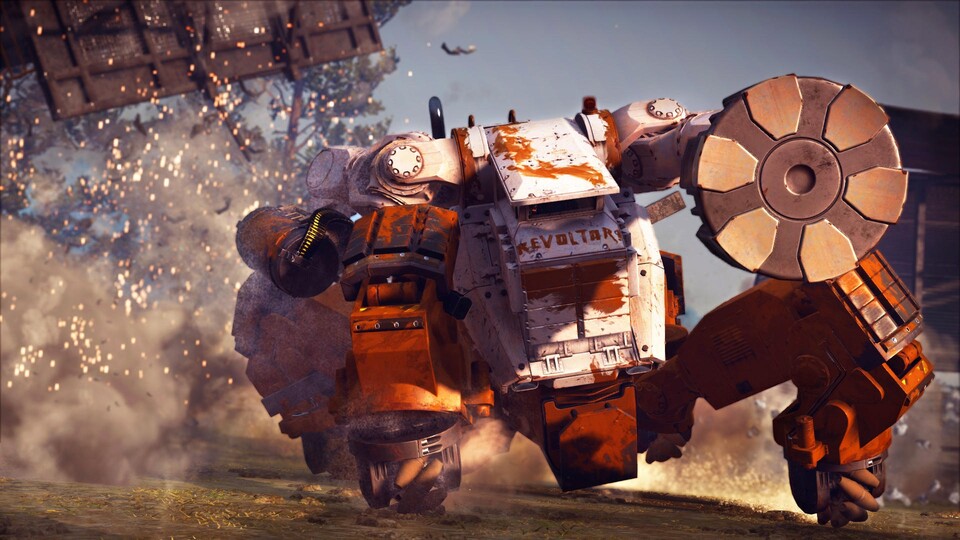 Mit solchen Mechs darf man bald in Just Cause 3 Städte verwüsten.