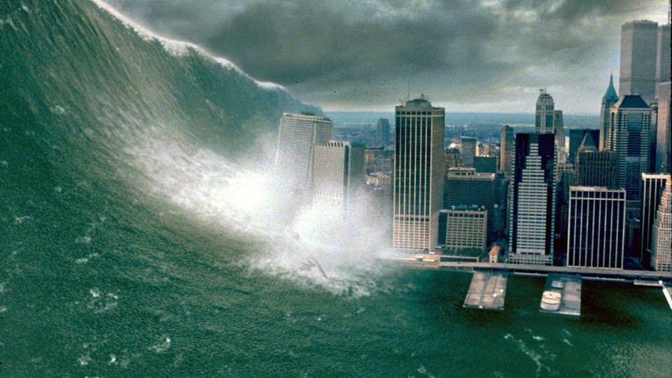 Lieber die Rettungsweste anlegen: Manhattan wird von einem Tsunami getroffen.