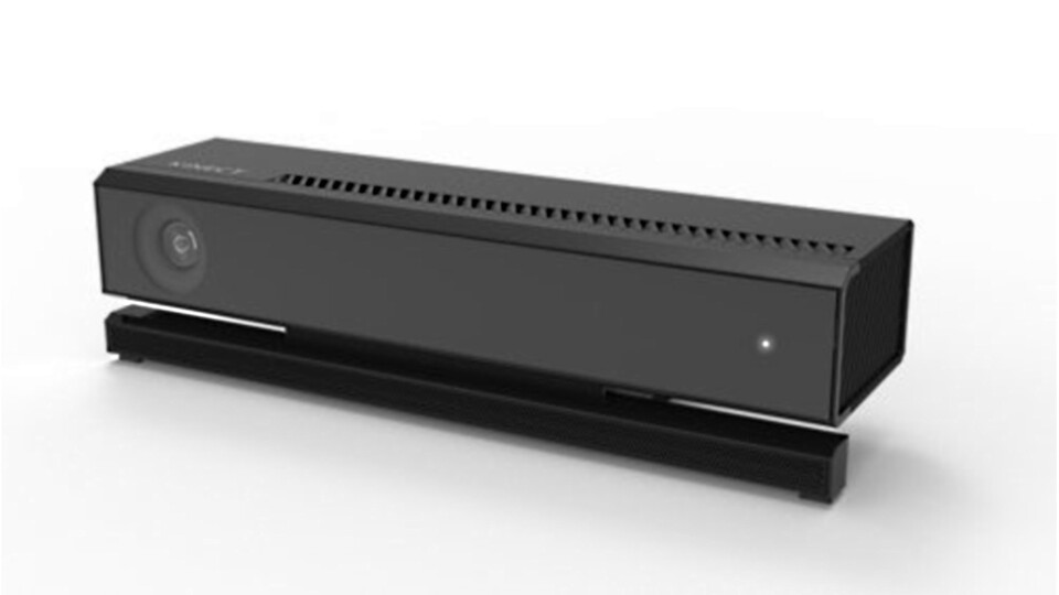 Kinect für Windows v2 unterscheidet sich optisch nur durch das fehlende Xbox-Logo als Power-Anzeige.