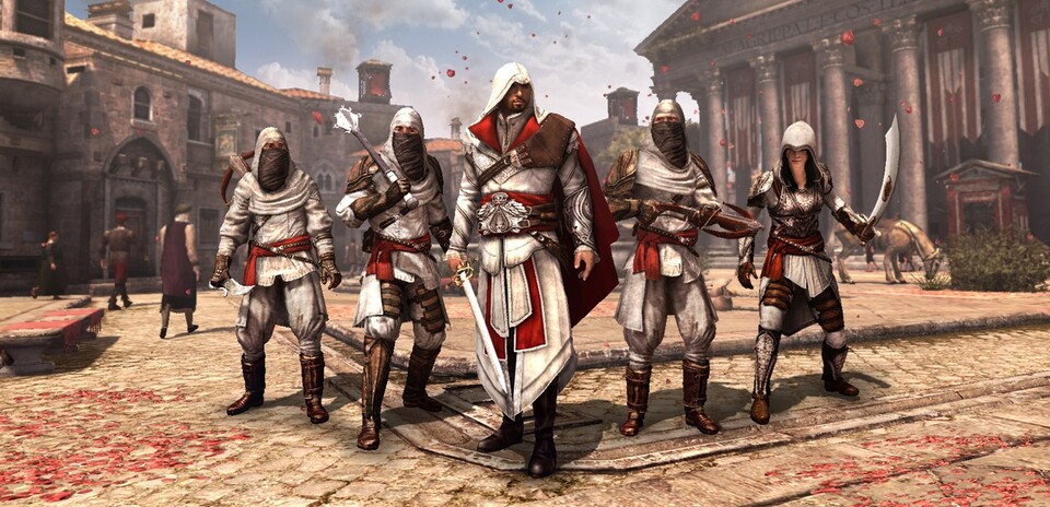 An der Entwicklung von Assassin's Creed: Brotherhood waren bei Ubisoft Montreal Hunderte Mitarbeiter beteiligt. Ihnen allen wurde innerhalb eines klar definierten Prozesses ein hohes Maß an Entscheidungsfreiheit gelassen.