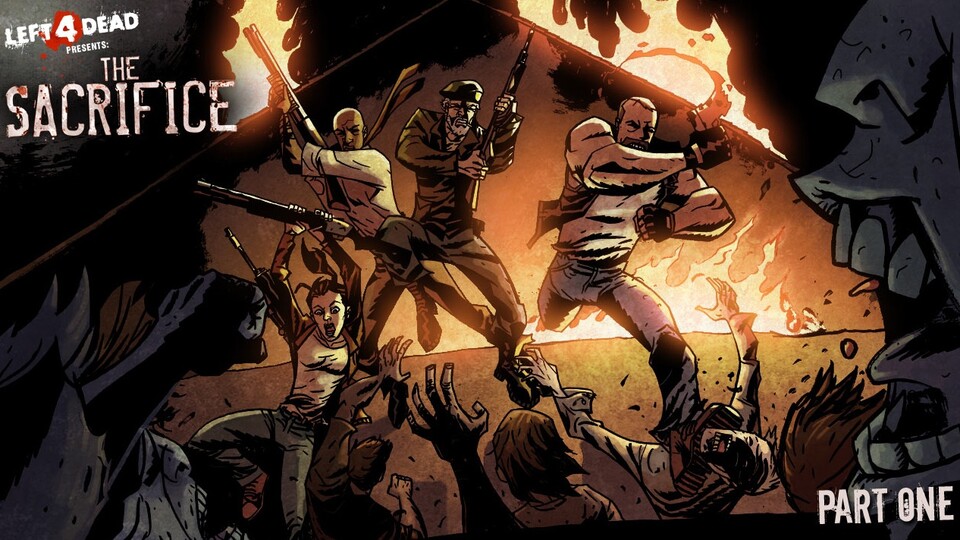 Die vier Überlebenden im ersten Left 4 Dead-Comic.