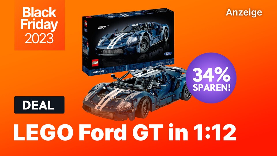 Den Ford GT 2022 aus LEGO könnt ihr am Black Friday richtig günstig kriegen.