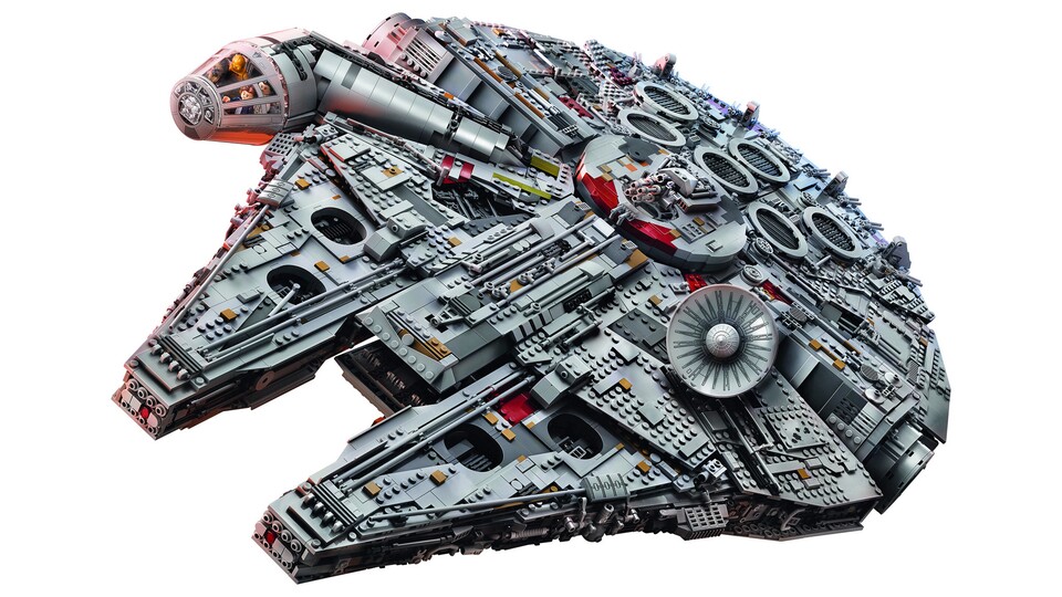 Der Lego Millennium Falcon ist 21x84x56 cm groß.