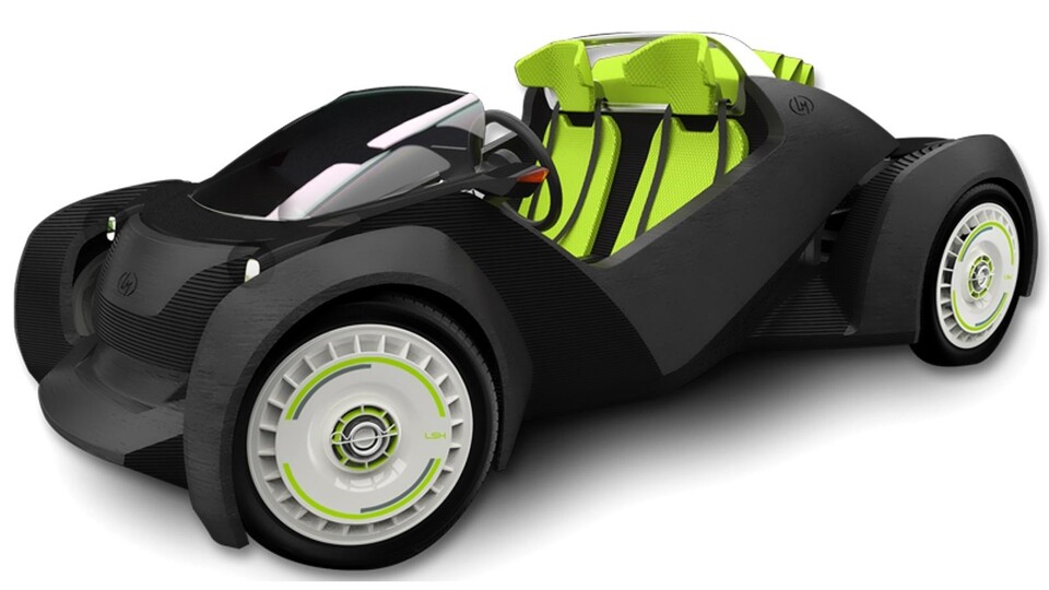 Local Motors will mit 3D-gedruckten Autos wie Strati die Automobil-Industrie revolutionieren. (Bildquelle: Local Motors)
