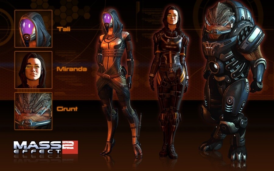 Neue Klamotten für Tali, Miranda und Grunt aus Mass Effect 2.