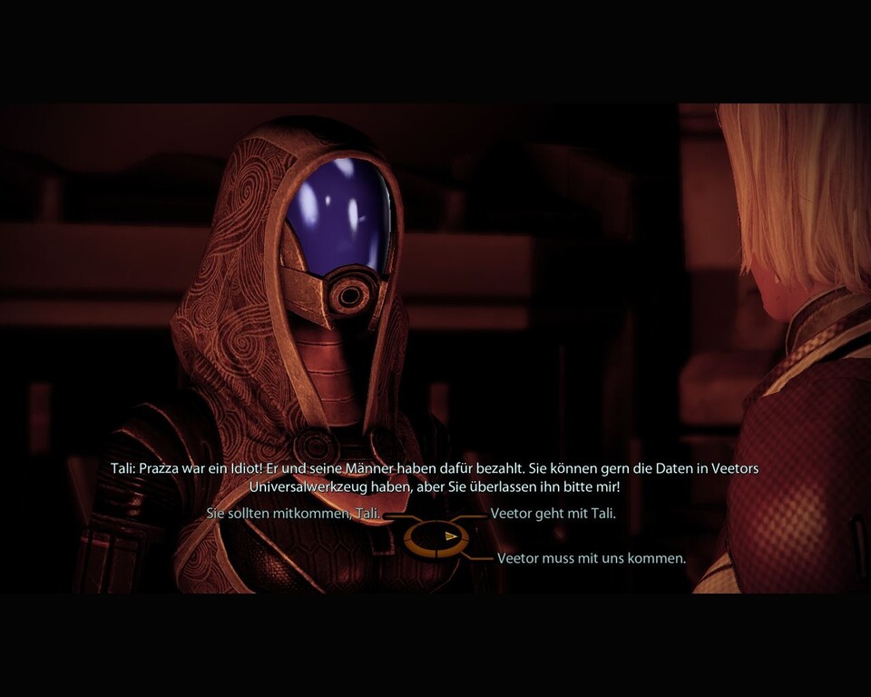 Am Ende der Mission entscheidet ihr über Veetors Schicksal.