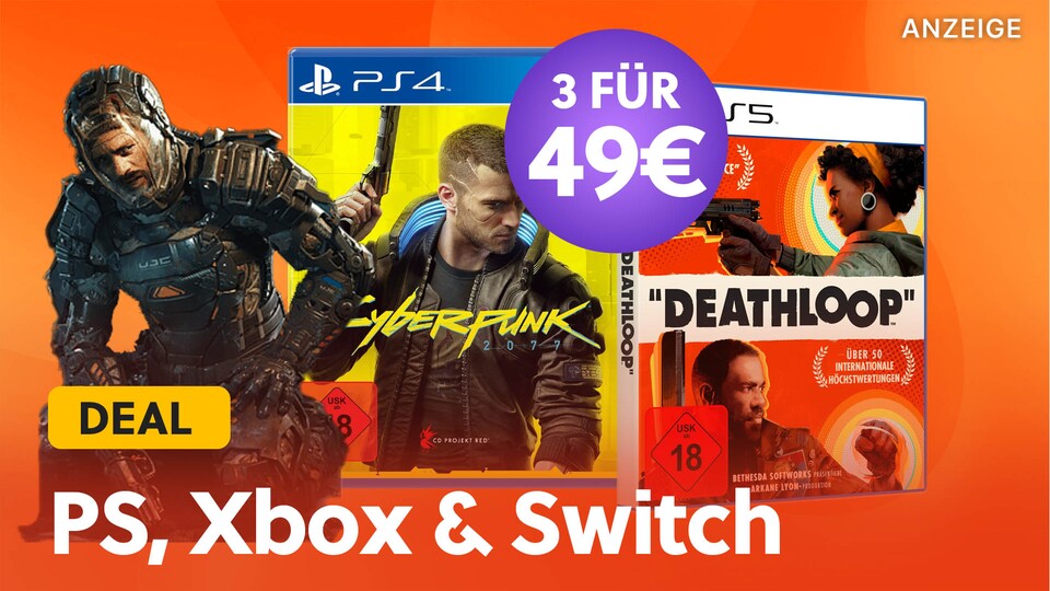 Spiele sind teuer? Von wegen! Bei MediaMarkt könnt ihr nun PS5-, Xbox- und Switch-Spiele für nur 49€ im Dreierpack kaufen.